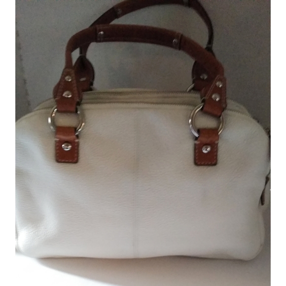 Coach Penelope Pebbled Leather Satchel Off White - Picture 2 of 8